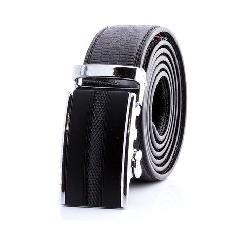 Gabriel Automatic Adjustable Belt // Black + Black