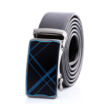 Orlando Automatic Adjustable Belt // Black + Blue