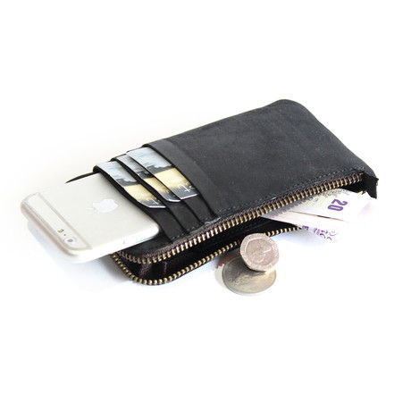 Clutch Wallet // Black (iPhone 6, 6S, 7, 8 // Samsung S4, S5, S6)