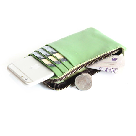 Clutch Wallet // Green (iPhone 5, 5S, SE)
