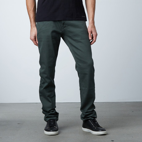 Garment Dyed 5-Pocket Jean // Olive (30WX32L)