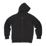 French Terry Zip Hoody // Solid Black (S)