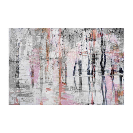 Pink Fog Painting Print // Canvas (18"W x 12"H x 1.5"D)