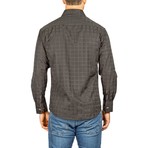 Long-Sleeve Button-Down Check Shirt // Black (XS)