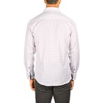 Long-Sleeve Button-Down Check Shirt // White (M)