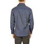 L/S Button-Down Circles Shirt // Navy (XL)