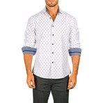 Long-Sleeve Button-Down Emblem Mark Shirt // White (2XL)