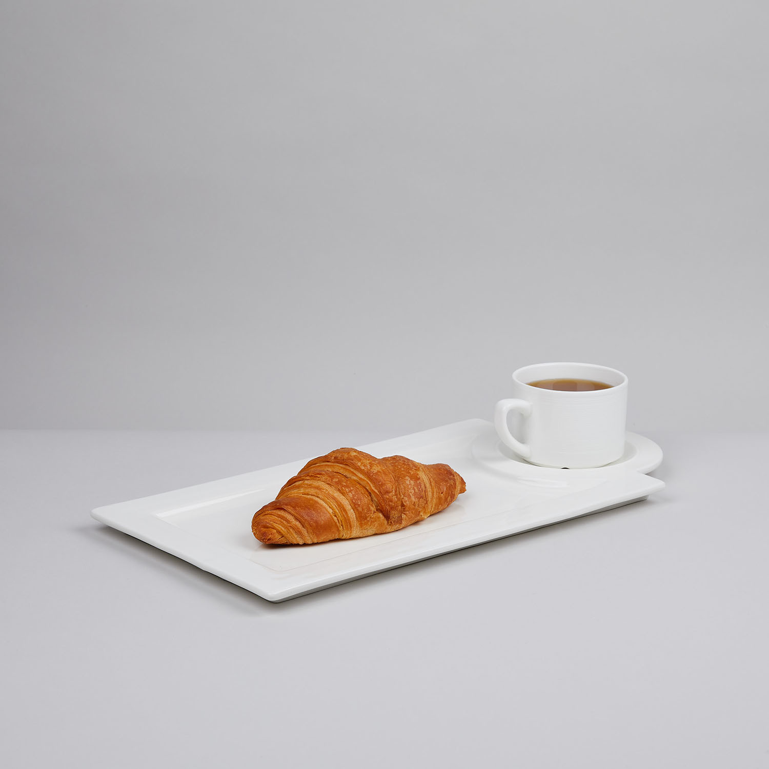 Rectangular Dessert Plate + Teacup // Set of 4 - Little White Dish - Touch  of Modern