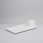 Rectangular Dessert Plate + Teacup // Set of 4