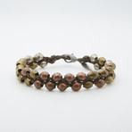 Mixed Bicone Braided Bracelet (8")