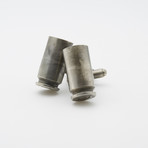 Large Bullet Cuff Links (Antique Silver)