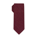 Wool Grenadine Chevron // Burgundy + Pink