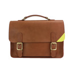 Kingston Satchel // Saddle Tan + Pistachio