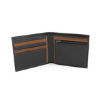 Kingston Wallet W/ Zip // Black + Tan