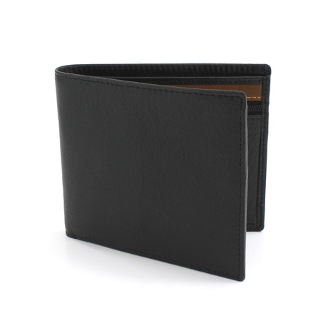 Kingston Wallet W/ Zip // Black + Tan