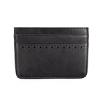 Wellbrook Brogue Card Holder // Black