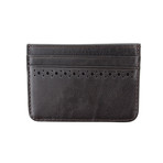 Wellbrook Brogue Card Holder // Brown