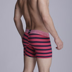 Yarn Dyed Long Boxer // Red stripes (L)