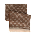 Moschino Logo Design Blanket // Tan + Brown
