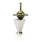 Cussac Spinning Top + LightRay Base (Black + Yellow)