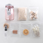 Vintage Glass Jar Terrarium Kit // Pink (Without Air Plant)