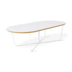 Array Oval Coffee Table (White Powder Coat)