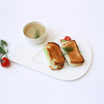 Soup Bowl + Sandwich Plate Set // Set of 4