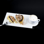 Rectangular Dessert Plate + Teacup // Set of 4