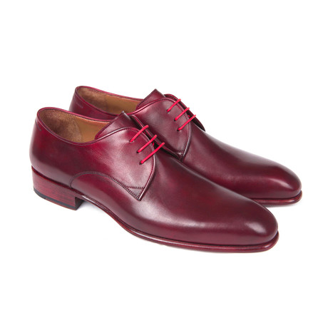 Hand Painted Derby Shoes // Burgundy (Euro: 38)
