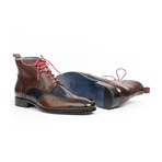 Wingtip Ankle Boots // Brown + Blue (Euro: 41)