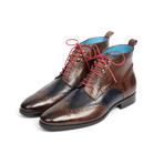 Wingtip Ankle Boots // Brown + Blue (US: 7.5)