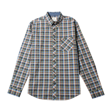 Long Sleeve Multicolored Gingham // Green (S)