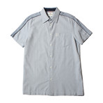 Short Sleeve Blocked Dobby Shirt // Light Blue (2XL)