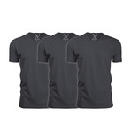 Ultra Soft Suede Crew-Neck // Heavy Metal // Pack of 3 (M)