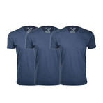 Ultra Soft Suede Crew-Neck // Navy + Navy + Navy // Pack of 3 (XL)