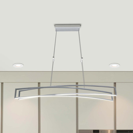 Sirius // Integrated LED Linear Chandelier (Silver)