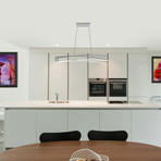 Sirius // Integrated LED Linear Chandelier (Silver)