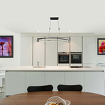 Sirius // Integrated LED Linear Chandelier (Silver)