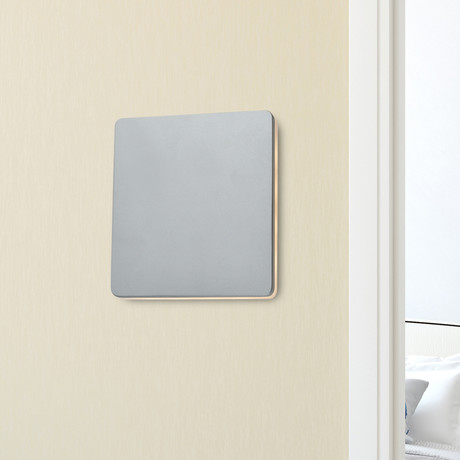ECLIPSE Series // Square LED Wall Sconce (Silver)