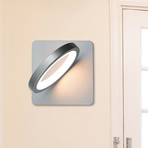 Tania // 6" Rotative Round LED Wall Sconce (Silver)