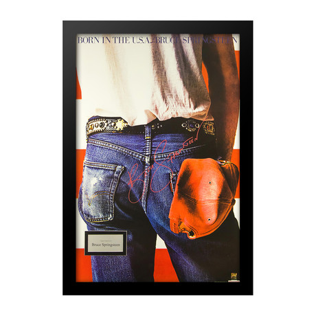 Framed Autographed Poster // Bruce Springsteen // Born in the USA