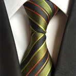 Manor Silk Tie // Green + Orange