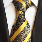 Altum Silk Tie // Black + Yellow