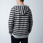 Stripe Hoodie // Gray + Black (XS)