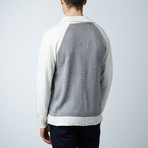 Shawl Collar Cardigan // Navy Cream (XS)