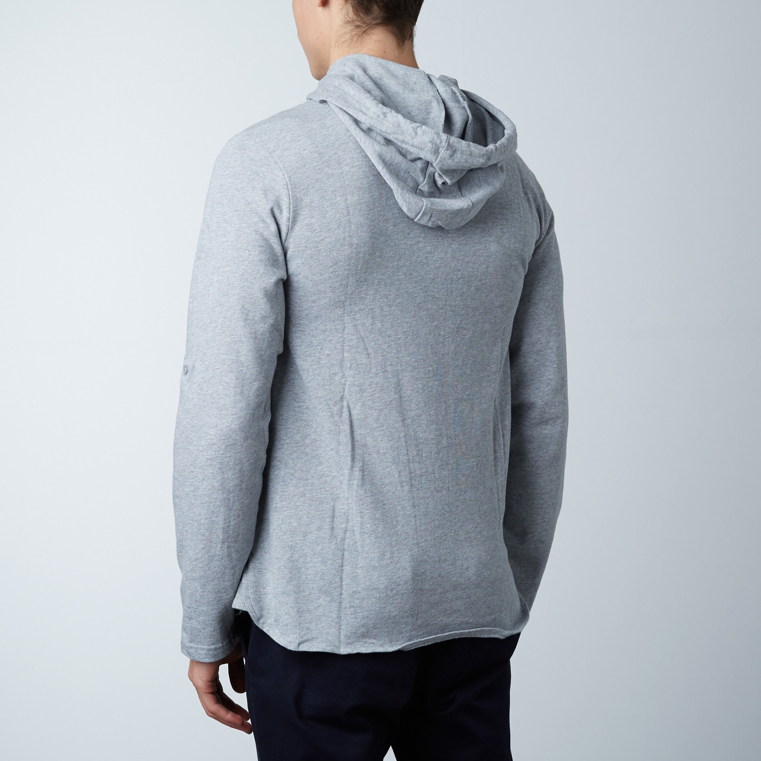 Roll Up Sleeve Hoodie // Gray (XS) - Standard Issue NYC - Touch of Modern