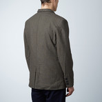 Slim Fit Wool Blazer // Military Green (XS)