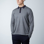 Long Sleeve Sweater Polo // Gray (XL)