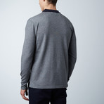 Long Sleeve Sweater Polo // Gray (XL)