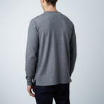 Long Sleeve Sweater Henley // Gray (L)